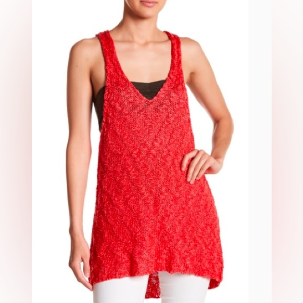 NEW Free People Chevron Pattern VNeck Tank Top Sweater